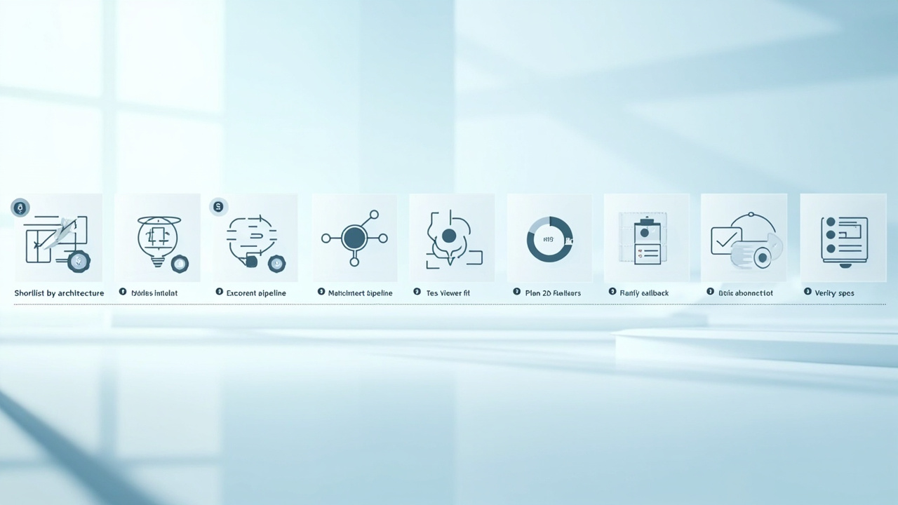 Step-by-step illustration of an evaluation workflow for comparing Eonis 3D with alternative 3D monitors